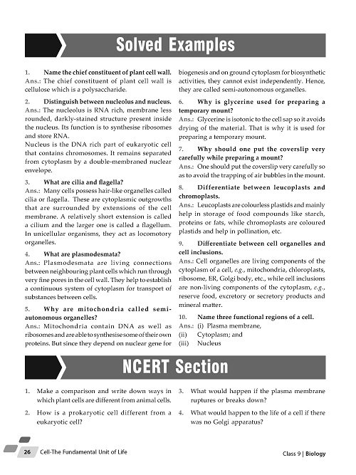 MTG Foundation Course Class 9 Biology Book For IIT JEE, NEET, NSO