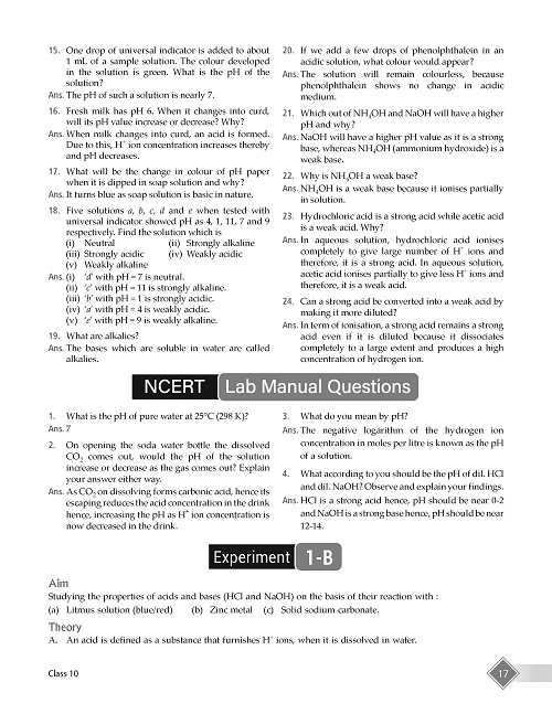 Lab Manual Class 10 Science Book | Based on CBSE Syllabus | Lab ...